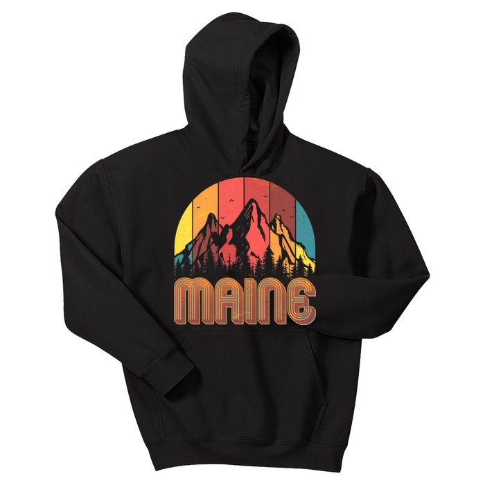 Retro Maine Kids Hoodie