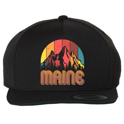 Retro Maine Wool Snapback Cap