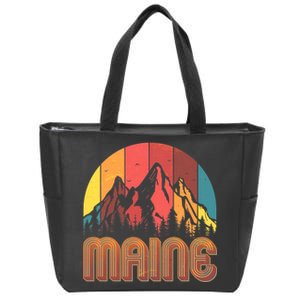 Retro Maine Zip Tote Bag