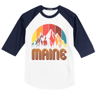 Retro Maine Baseball Sleeve Shirt