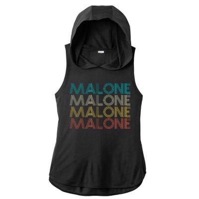 Retro Malone Ladies PosiCharge Tri-Blend Wicking Draft Hoodie Tank