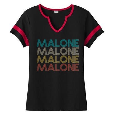 Retro Malone Ladies Halftime Notch Neck Tee