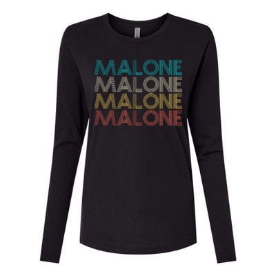 Retro Malone Womens Cotton Relaxed Long Sleeve T-Shirt