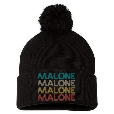 Retro Malone Pom Pom 12in Knit Beanie
