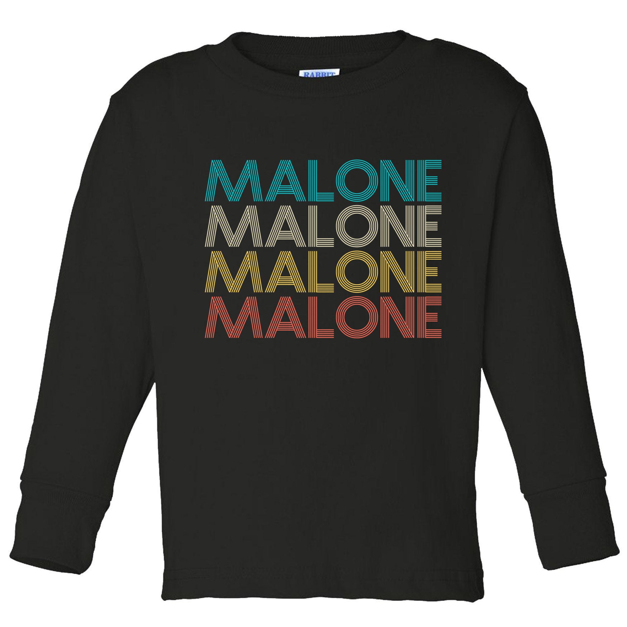Retro Malone Toddler Long Sleeve Shirt