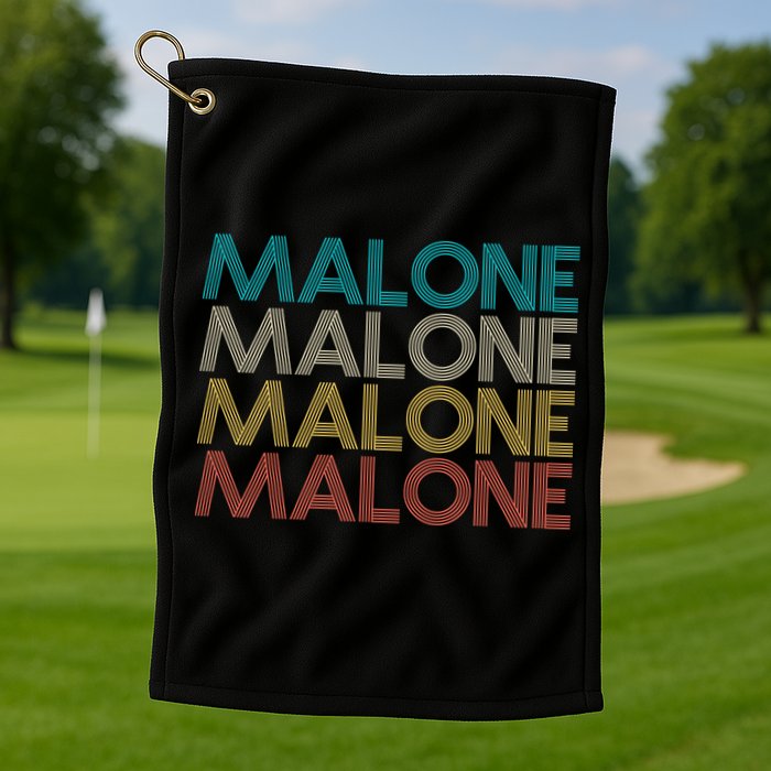 Retro Malone Golf Towel