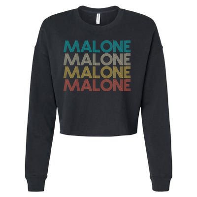 Retro Malone Cropped Pullover Crew