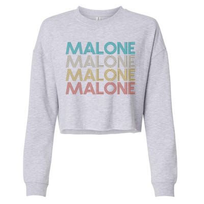 Retro Malone Cropped Pullover Crew