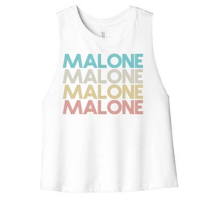 Retro Malone Women's Racerback Cropped Tank