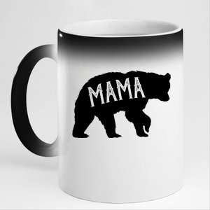 Retro Mama Bear 11oz Black Color Changing Mug