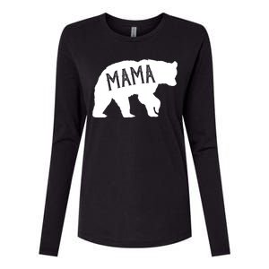 Retro Mama Bear Womens Cotton Relaxed Long Sleeve T-Shirt