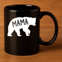 Retro Mama Bear 11oz C Handle Ceramic Mug