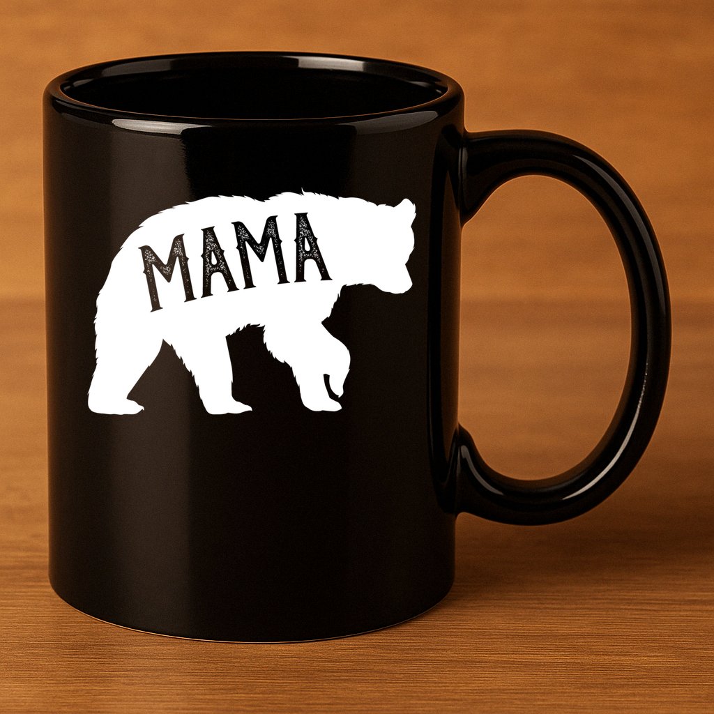 Retro Mama Bear 11oz C Handle Ceramic Mug