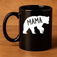 Retro Mama Bear 11oz C Handle Ceramic Mug