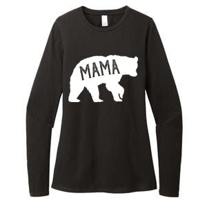 Retro Mama Bear Womens CVC Long Sleeve Shirt