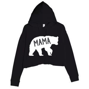 Retro Mama Bear Crop Fleece Hoodie