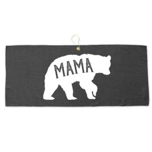 Retro Mama Bear Large Microfiber Waffle Golf Towel