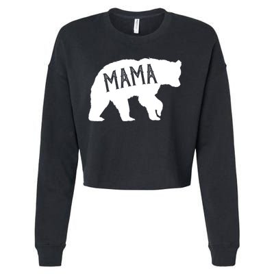 Retro Mama Bear Cropped Pullover Crew