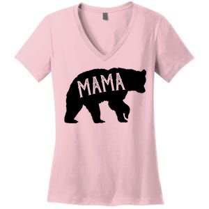 Retro Mama Bear Women's V-Neck T-Shirt