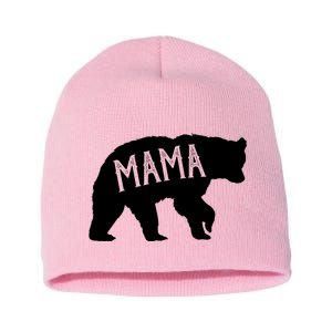 Retro Mama Bear Short Acrylic Beanie