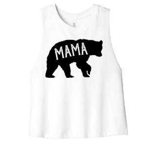 Retro Mama Bear Women's Racerback Cropped Tank