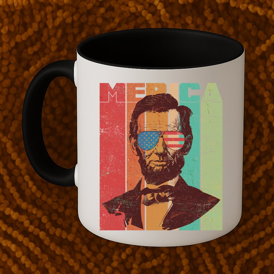 Retro Merica Lincoln Mug