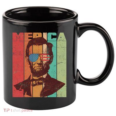 Retro Merica Lincoln 11oz C Handle Ceramic Mug