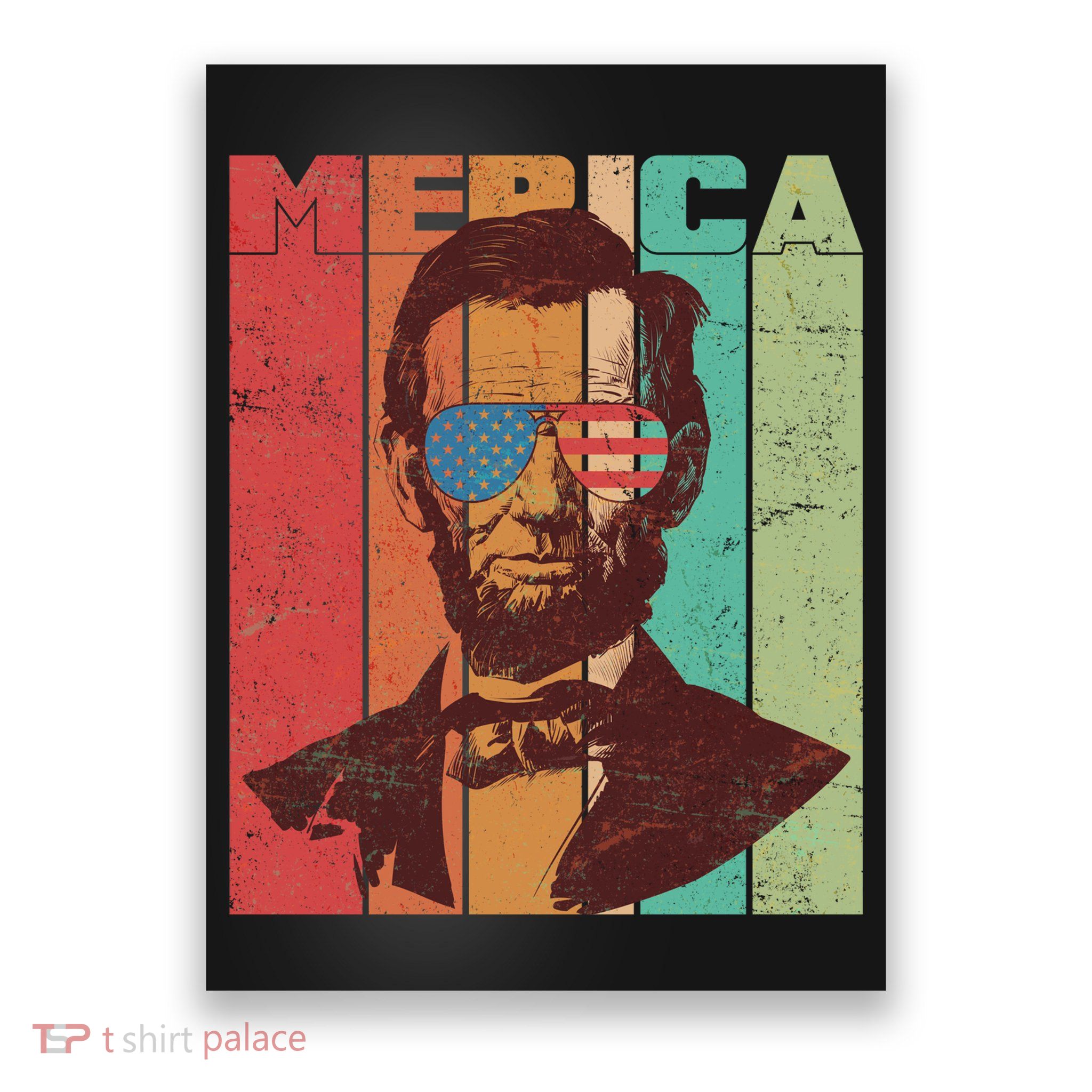 Retro Merica Lincoln Poster