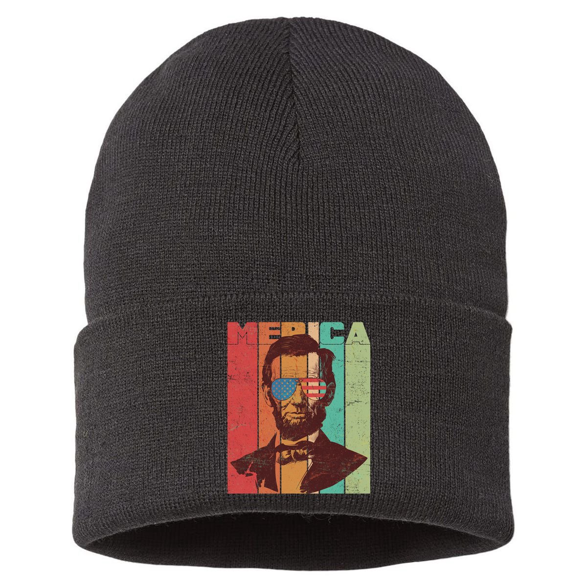 Retro Merica Lincoln Sustainable Knit Beanie