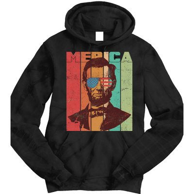 Retro Merica Lincoln Tie Dye Hoodie