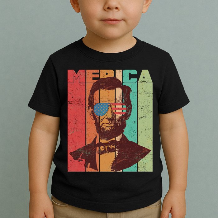 Retro Merica Lincoln Toddler T-Shirt