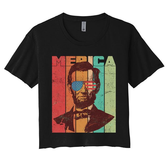 Retro Merica Lincoln Crop Top