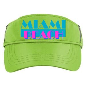 Retro Miami Beach Logo Adult Drive Performance Visor