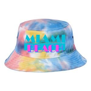 Retro Miami Beach Logo Tie Dye Newport Bucket Hat