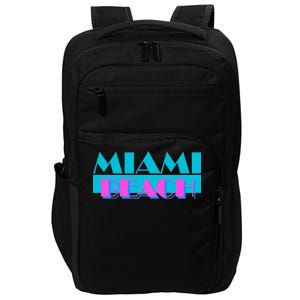 Retro Miami Beach Logo Impact Tech Backpack