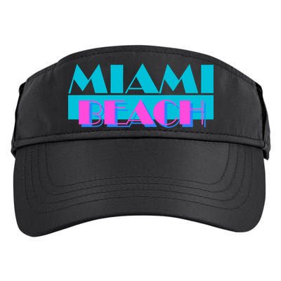 Retro Miami Beach Logo Adult Drive Performance Visor
