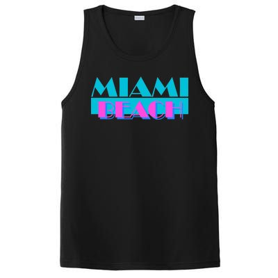 Retro Miami Beach Logo PosiCharge Competitor Tank