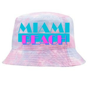 Retro Miami Beach Logo Tie-Dyed Bucket Hat