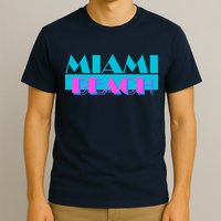 Retro Miami Beach Logo T-Shirt