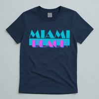Retro Miami Beach Logo T-Shirt