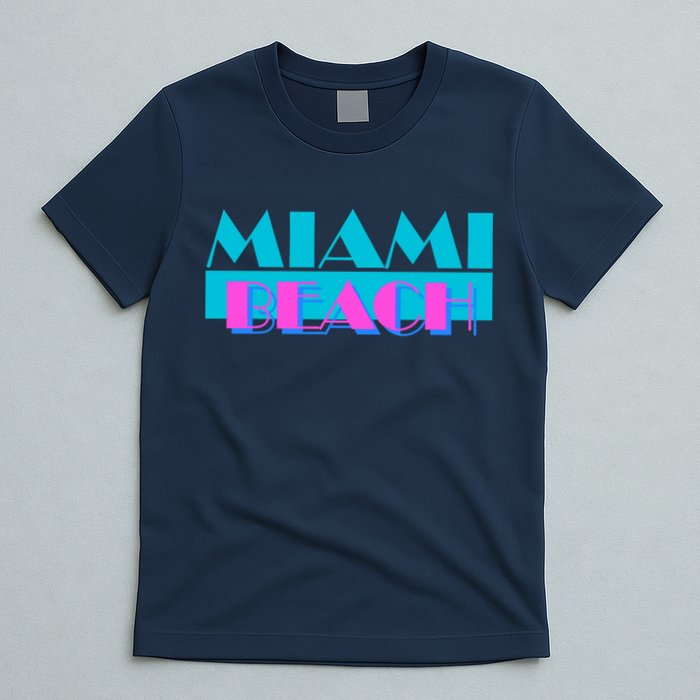 Retro Miami Beach Logo T-Shirt