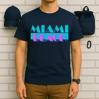 Retro Miami Beach Logo T-Shirt