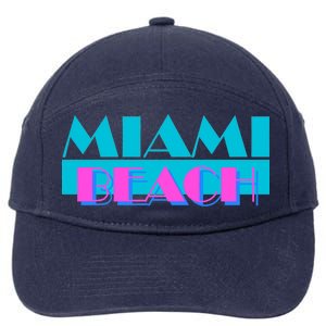 Retro Miami Beach Logo 7-Panel Snapback Hat