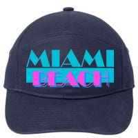 Retro Miami Beach Logo 7-Panel Snapback Hat