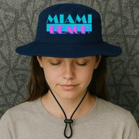 Retro Miami Beach Logo Bucket Hat