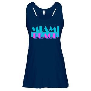 Retro Miami Beach Logo Ladies Essential Flowy Tank