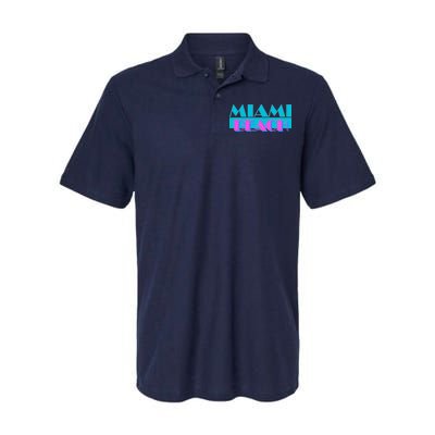 Retro Miami Beach Logo Softstyle Adult Sport Polo