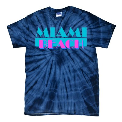 Retro Miami Beach Logo Tie-Dye T-Shirt