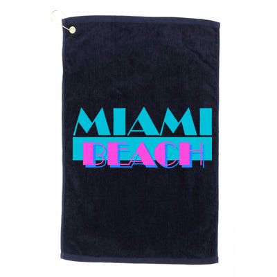 Retro Miami Beach Logo Golf Towel