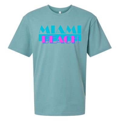 Retro Miami Beach Logo Sueded Cloud Jersey T-Shirt